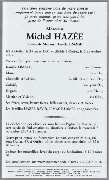 Fichier:Hazée Michel ép. Limage Danièle.JPG